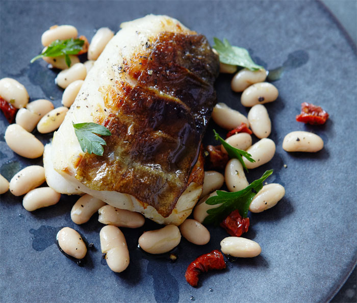 fennel-smoked-cod-with-a-warm-bean-salad