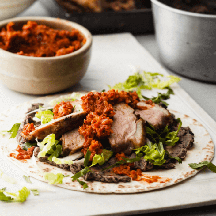 F&S duck tostadas